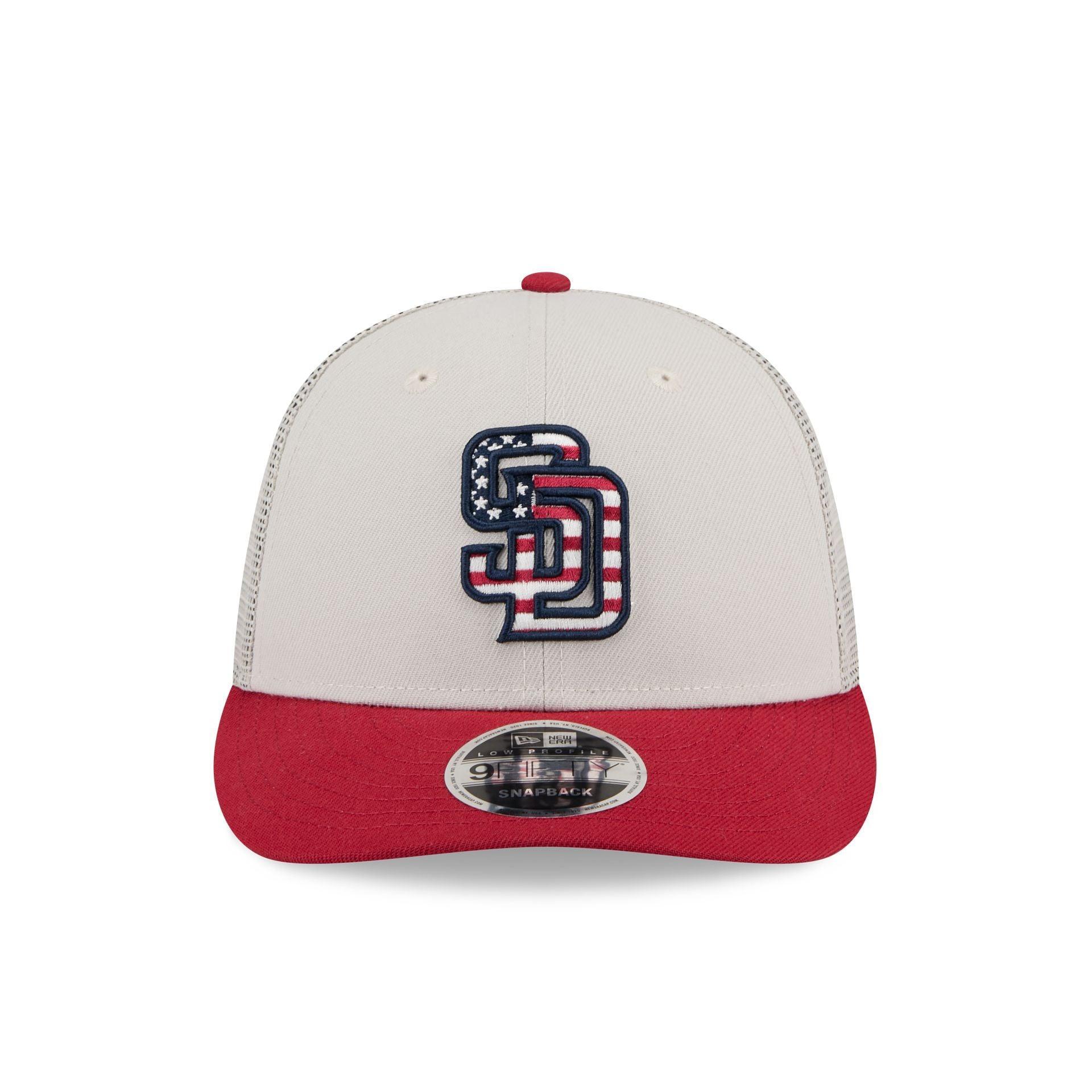 San Diego Padres Independence Day 2024 Low Profile 9FIFTY Trucker Hat Male Product Image