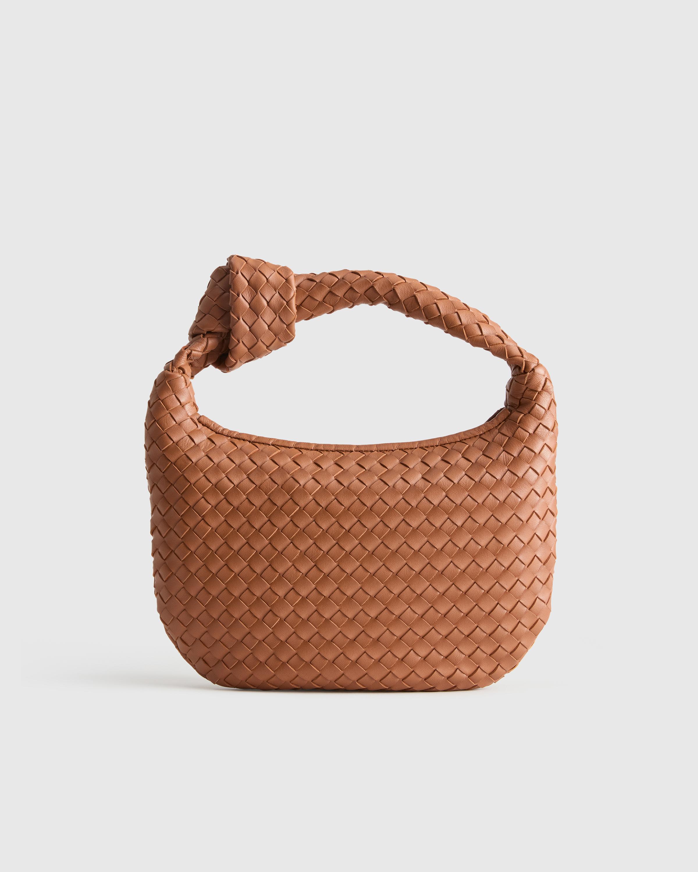 Italian Leather Handwoven Mini Hobo Bag Product Image