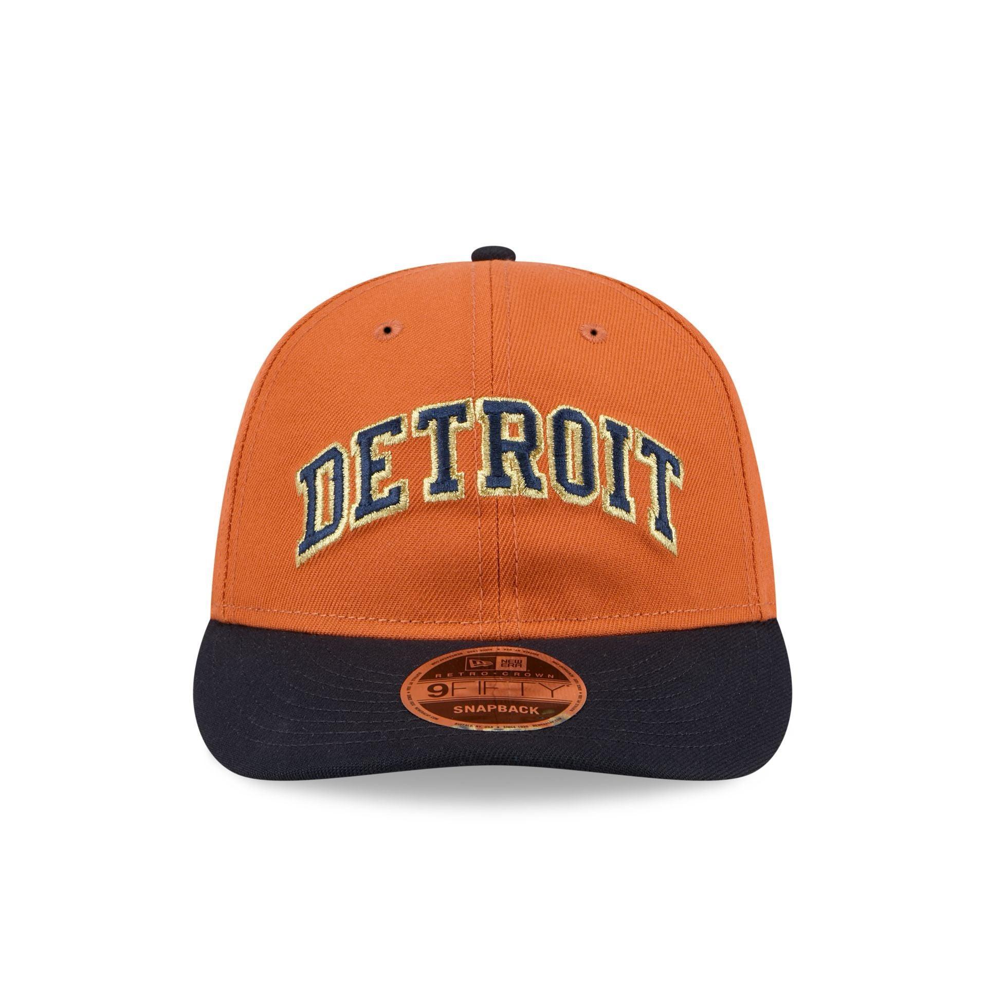 Detroit Tigers Gold Wood Retro Crown 9FIFTY Snapback Hat Male Product Image