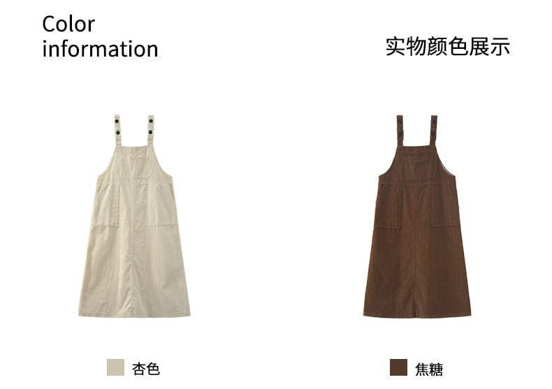 Sleeveless Corduroy Maxi A-Line Dress Product Image