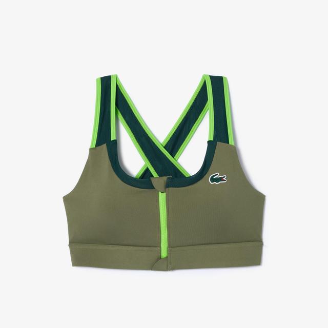 Sport Zipped Colour-Block Stretch Bralette Product Image