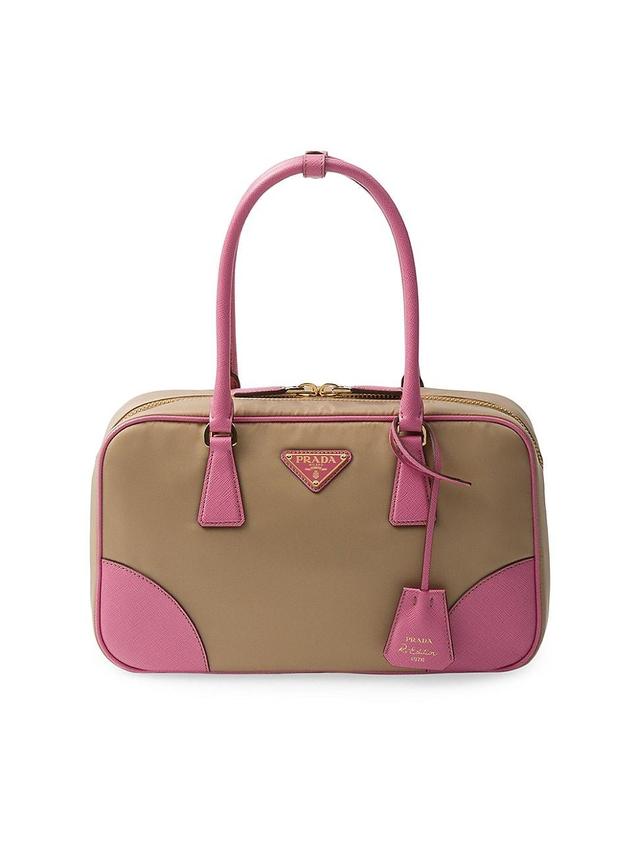 Womens Re-Edition 1978 Medium Re-Nylon and Saffiano Leather Bag Product Image