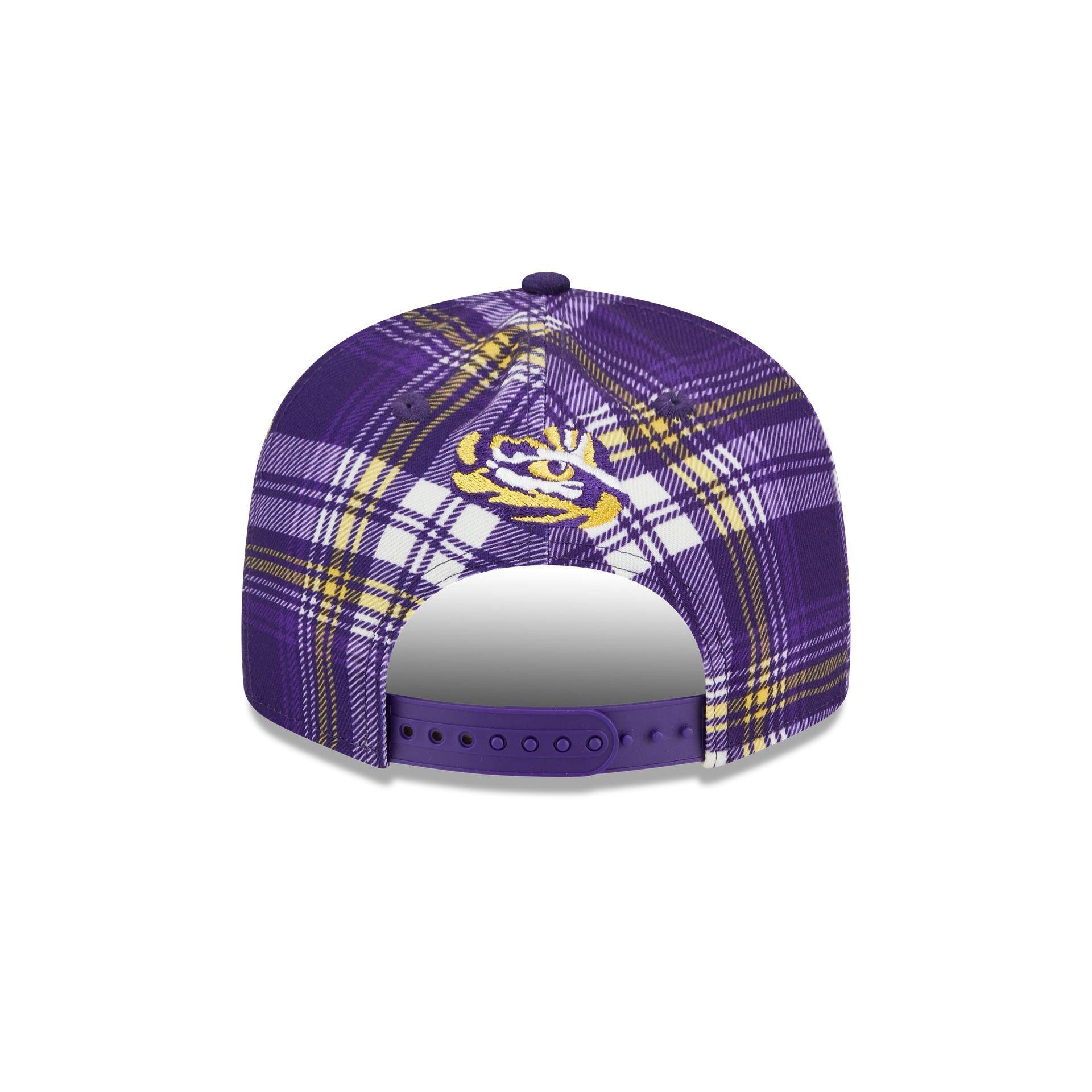 LSU Tigers Plaid 9FIFTY Snapback Hat Male Product Image