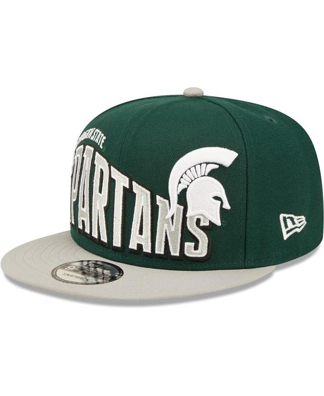 Mens New Era Green Michigan State Spartans Two-Tone Vintage-Like Wave 9FIFTY Snapback Hat Product Image