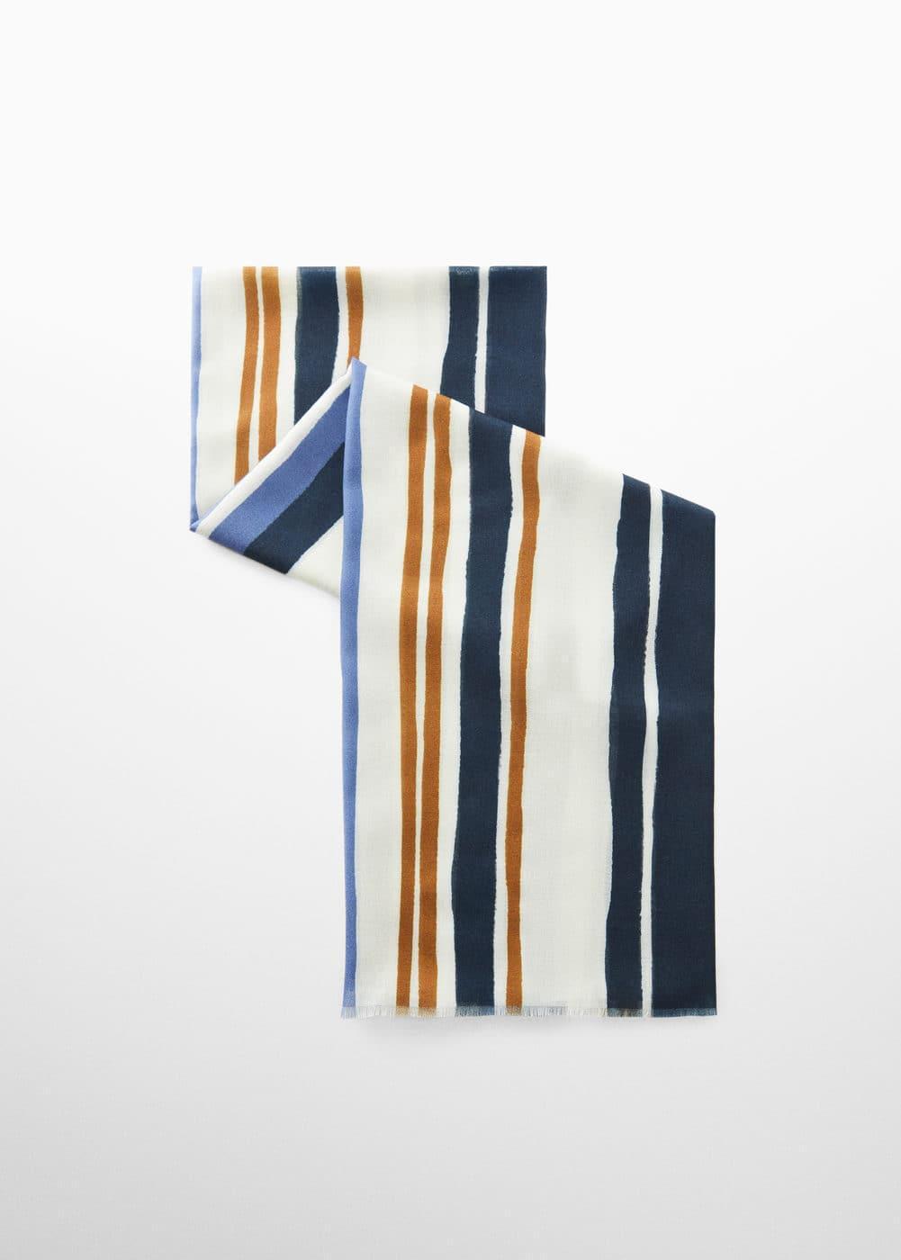 MANGO - Striped scarf - One size - Women Product Image