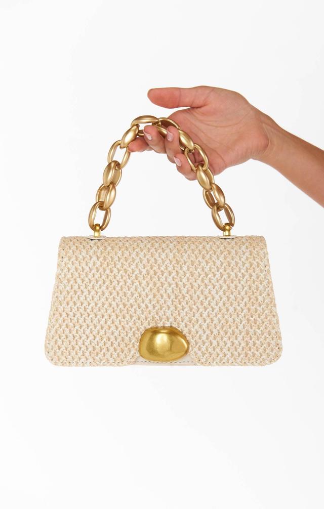 Agnes Woven Bag ~ Beige Product Image