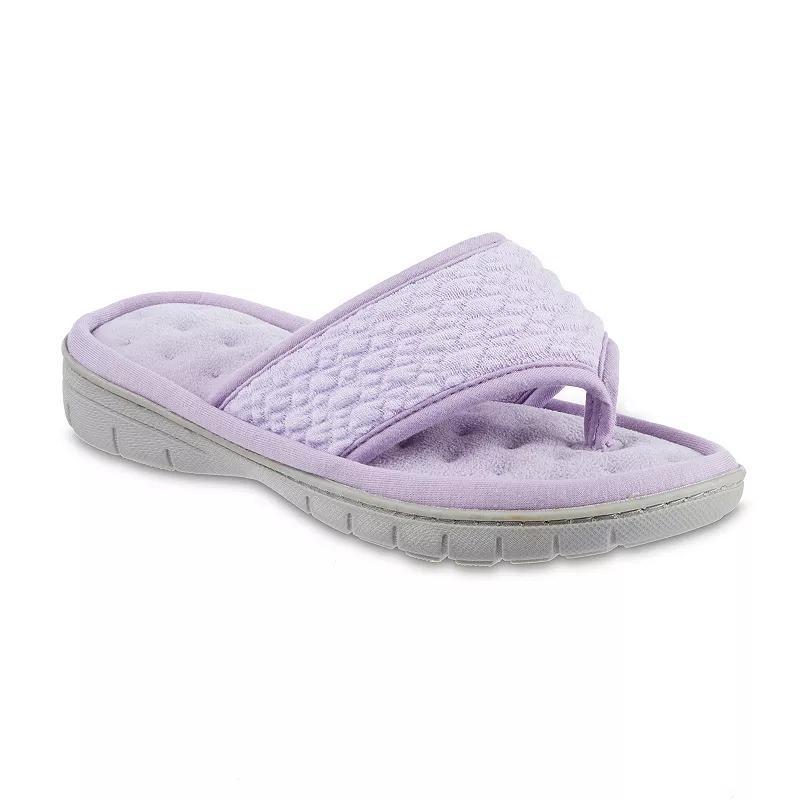 isotoner Malia Comfort Textured Knit Thong Womens Slippers Product Image