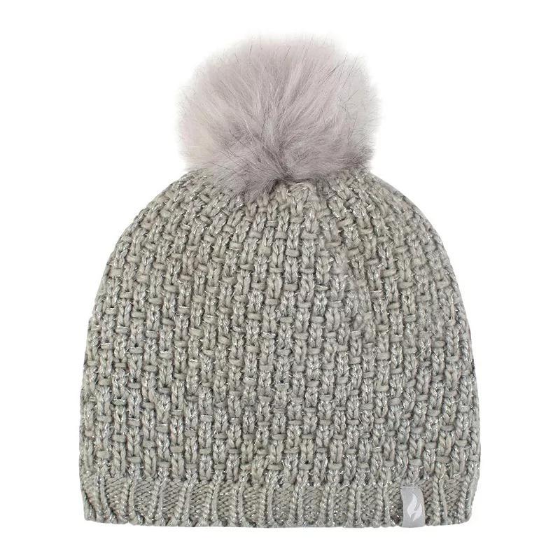 Womens Heat Holders Heatweaver Basket Weave Pom Hat Product Image