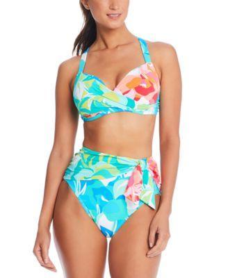 Women's Printed Bikini Top & Tied-Waist Bikini Bottoms Product Image