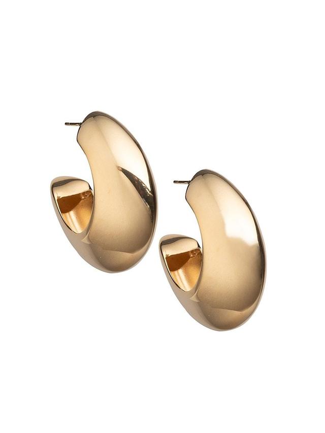 Womens Seema 14K-Gold-Plated Hoop Earrings Product Image