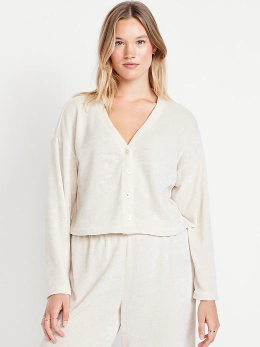 Cozy Chenille Button-Down Top Product Image