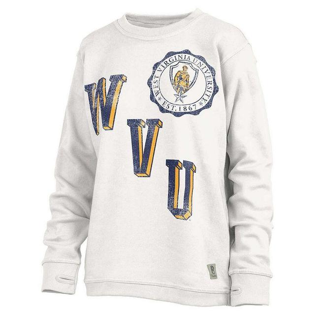 Womens Pressbox West Virginia Mountaineers Shoreline Sundown Pullover Sweatshirt Product Image