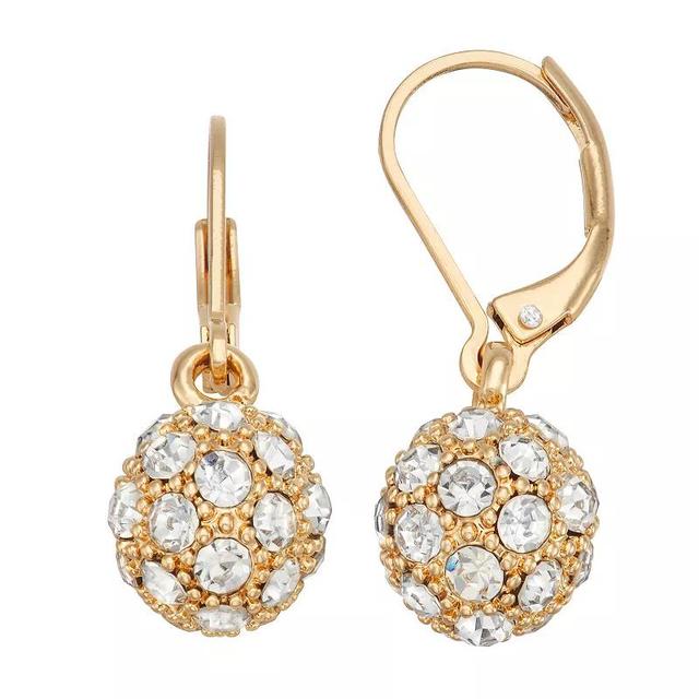 Napier Fireball Leverback Earrings, Womens, Clear Product Image