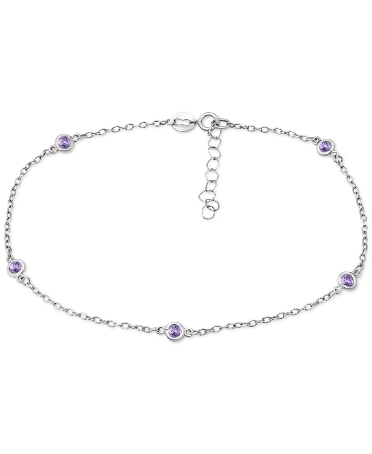 Giani Bernini Multi-Stone Ankle Bracelet (Also in Cubic Zirconia), Created for Macys Product Image