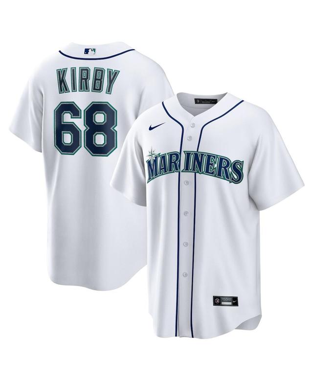 Nike Mens George Kirby White Seattle Mariners Home Replica Jersey - White Product Image