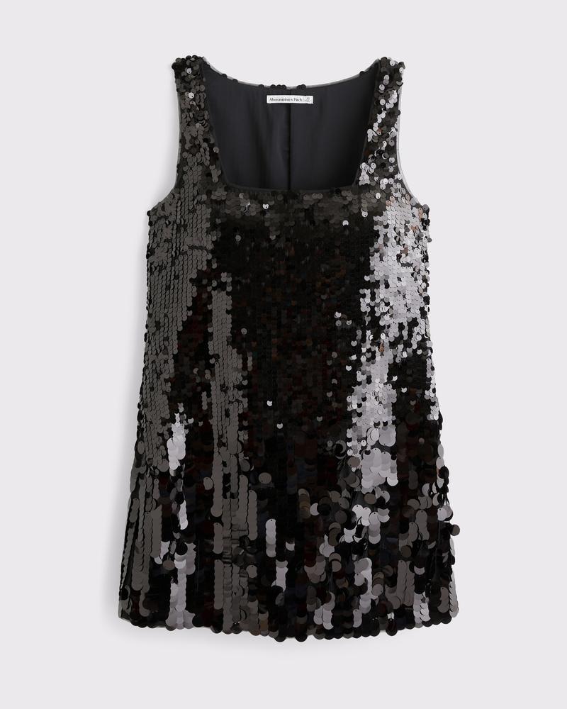 Sequin Squareneck Mini Dress Product Image