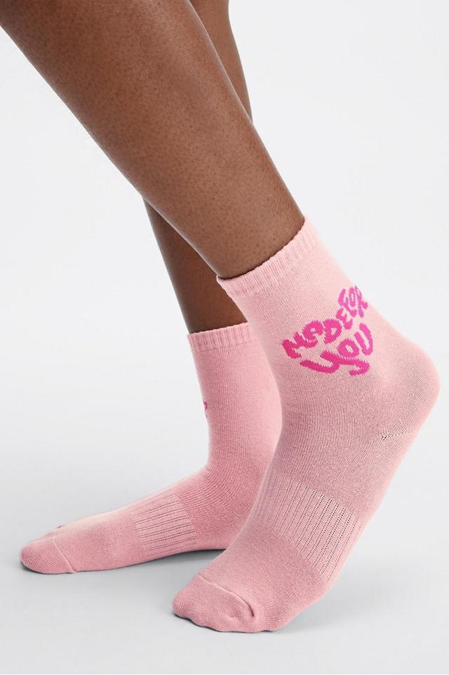 Fabletics The Performance Sock 6 Womens pink Size Osfm Product Image