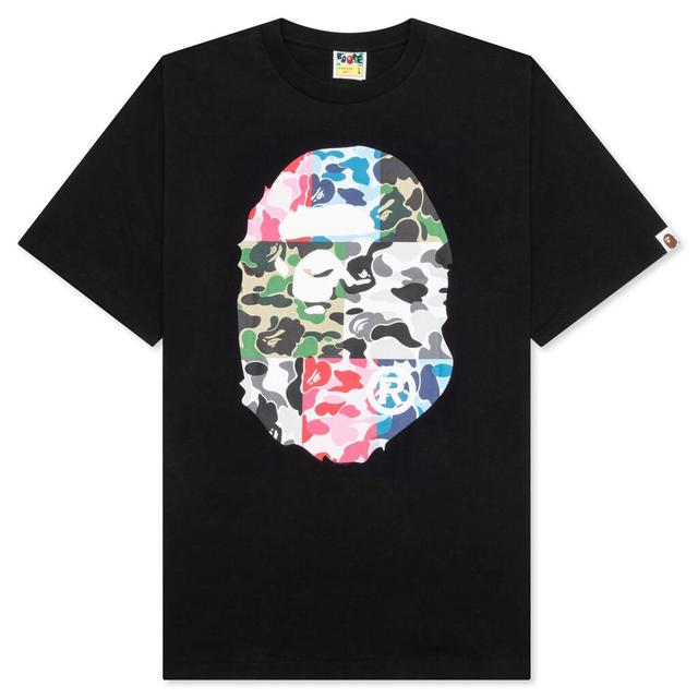 Abc Camo Crazy Big Ape Head Tee - Black Male Product Image