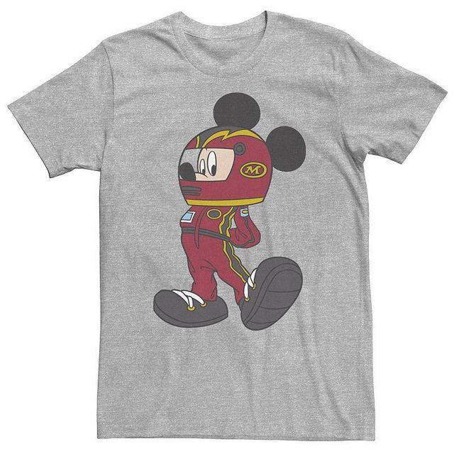 Big & Tall Disney Mickey Mouse Race Car Driver Outfit Tee, Mens Athletic Grey Product Image