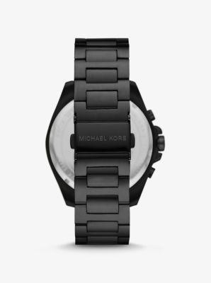 Michael Kors Brecken Chronograph Black Stainless Steel Watch Product Image