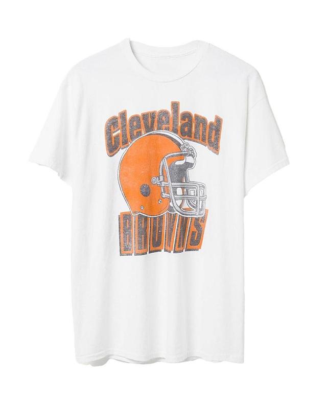 Junk Food Clothing Unisex Nfl Cleveland Browns Throwback Helmet Flea Market Tee Product Image