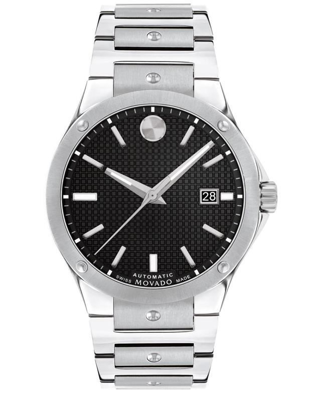 Movado Mens Swiss Automatic Sports Edition Stainless Steel Bracelet Watch 41mm - Silver Product Image