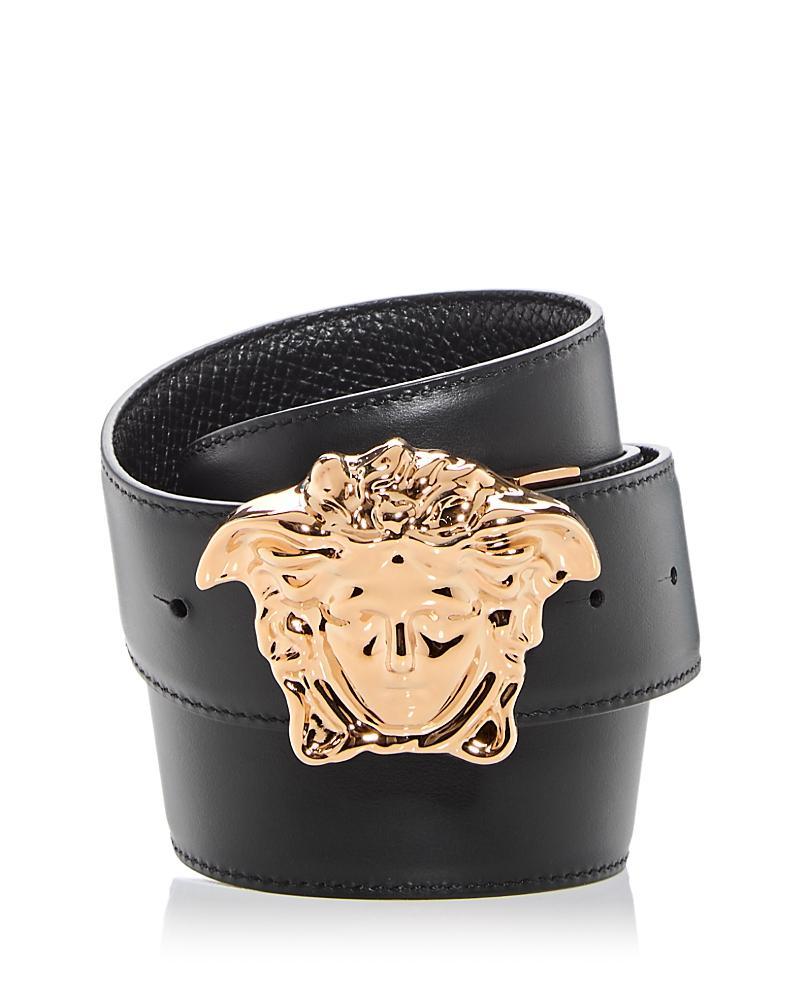 Leather Medusa-Buckle Belt Product Image