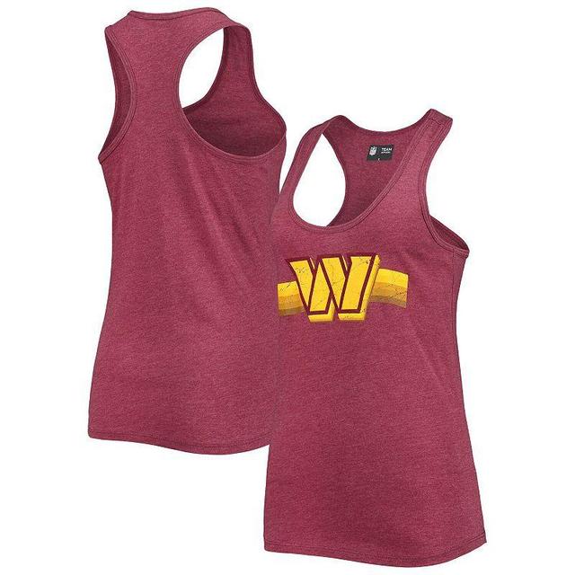 Womens New Era Burgundy Washington Commanders Scoop Neck Racerback Tank Top Product Image