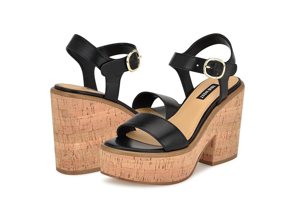 Nine West Womens Amye Adjustable Ankle Strap Block Heel Sandals Product Image