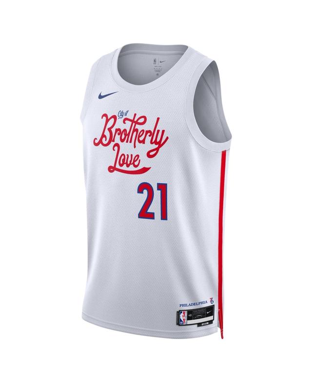 Mens and Womens Nike James Harden White Philadelphia 76ers 2022/23 City Edition Swingman Jersey - White Product Image