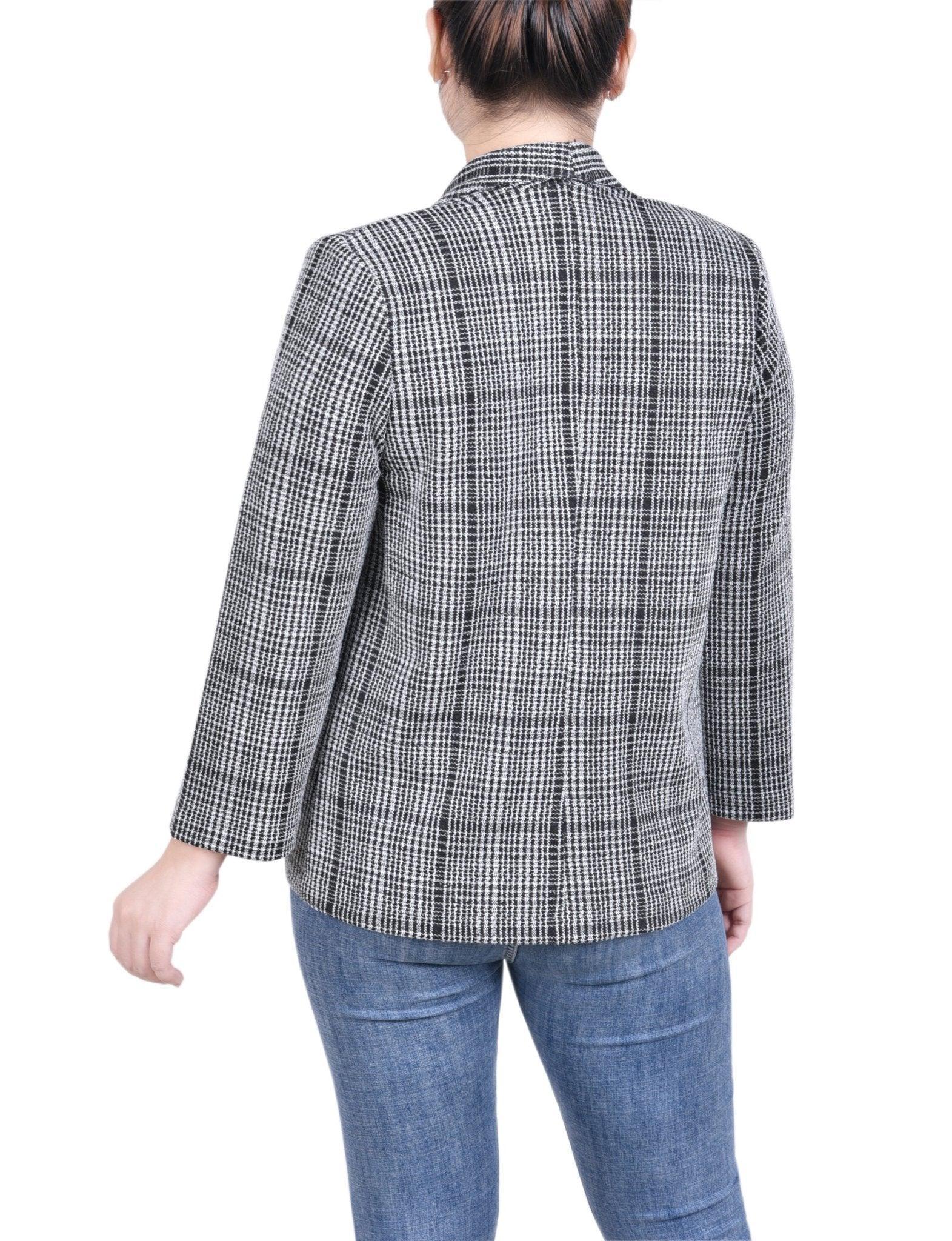 Long Sleeve Ponte Jacket - Petite Product Image