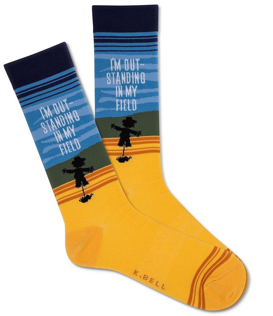 K. Bell I'm Out Standing In My Field Crew Socks Product Image