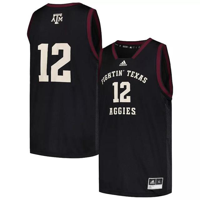 Adidas Mens #12 Texas A&M Aggies Team Swingman Jersey - Black Product Image