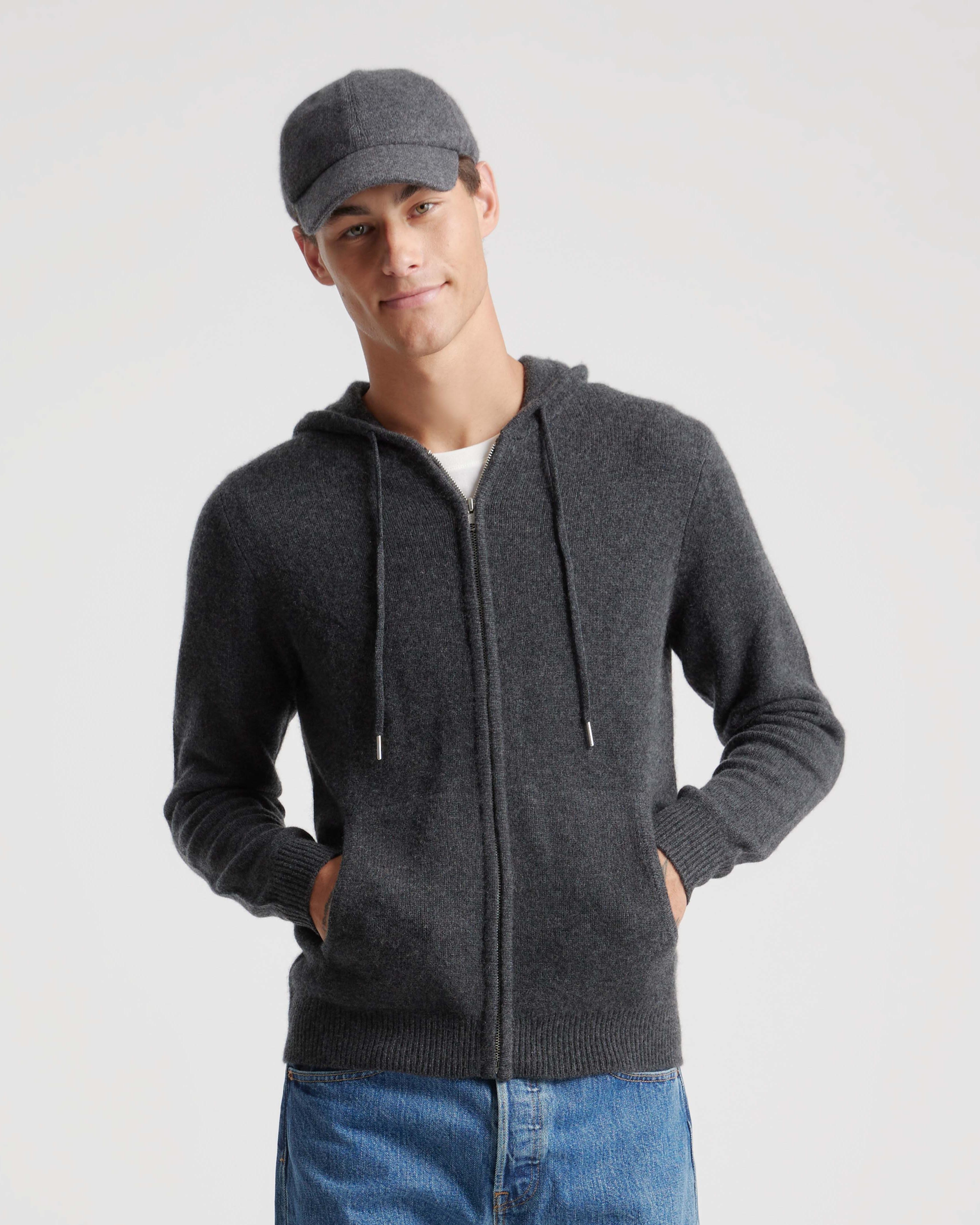 Mongolian Cashmere Full-Zip Hoodie Product Image