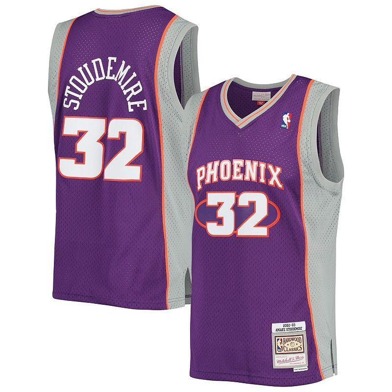 Mens Mitchell & Ness Amare Stoudemire Purple Phoenix Suns 2001/02 Hardwood Classics Swingman Jersey Product Image