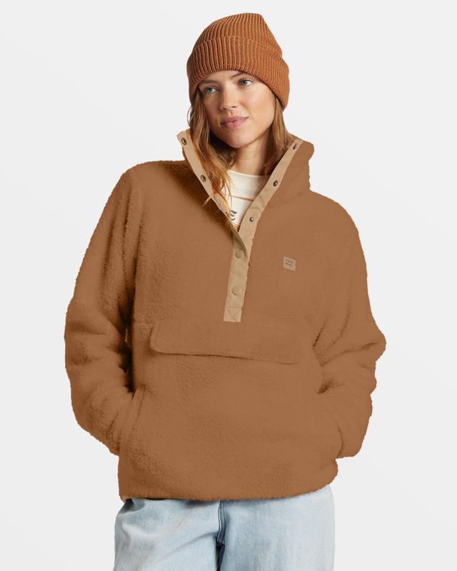 Switchback Mock Neck Fleece - Sandalwood Female Product Image