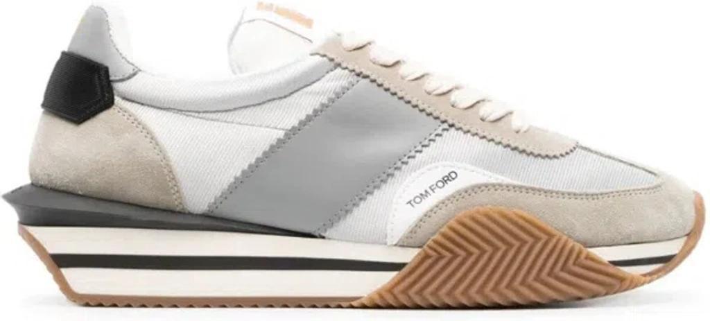 TOM FORD James Chunky Platform Sneakers In Grey Product Image