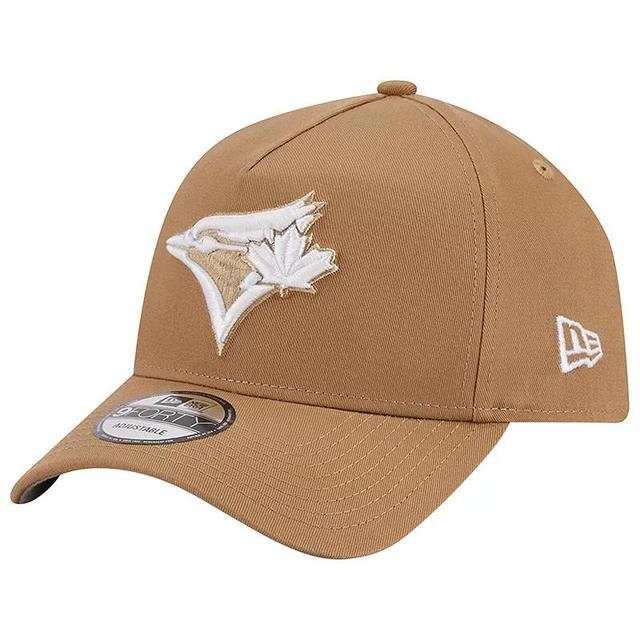 Mens New Era Khaki Toronto Blue Jays A-Frame 9FORTY Adjustable Hat Product Image