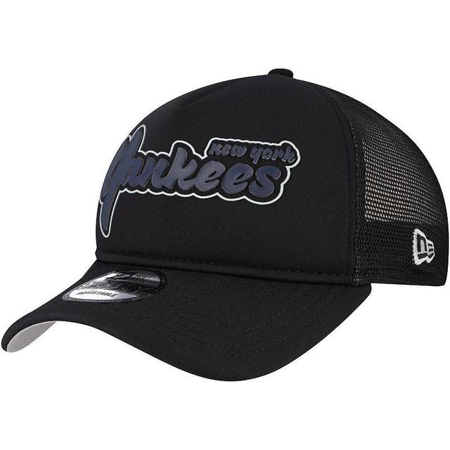 Mens New Era New York Yankees Retro Bold A-Frame Trucker 9FORTY Adjustable Hat Product Image