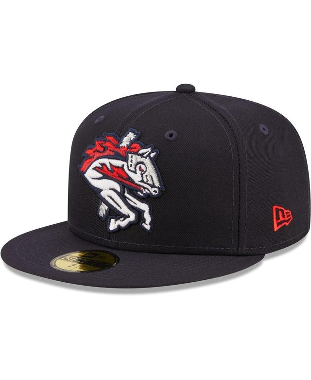 Mens New Era Navy Binghamton Rumble Ponies Authentic Collection 59FIFTY Fitted Hat Product Image