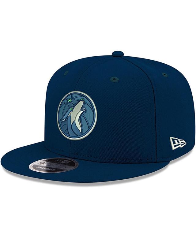 Mens New Era Navy Minnesota Timberwolves Official Team Color 9FIFTY Snapback Hat Product Image