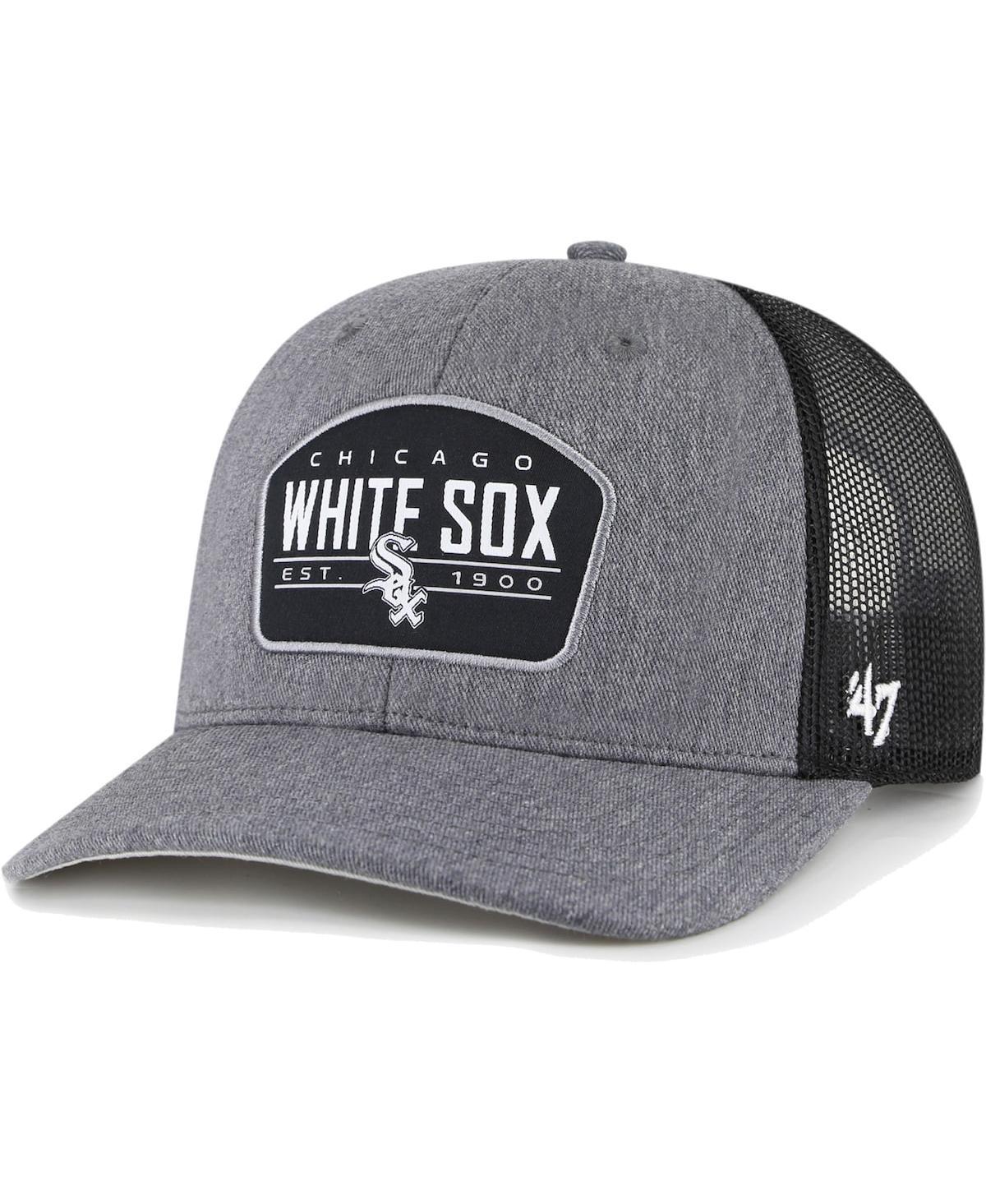 Mens 47 Brand Charcoal Chicago White Sox Slate Trucker Snapback Hat Product Image