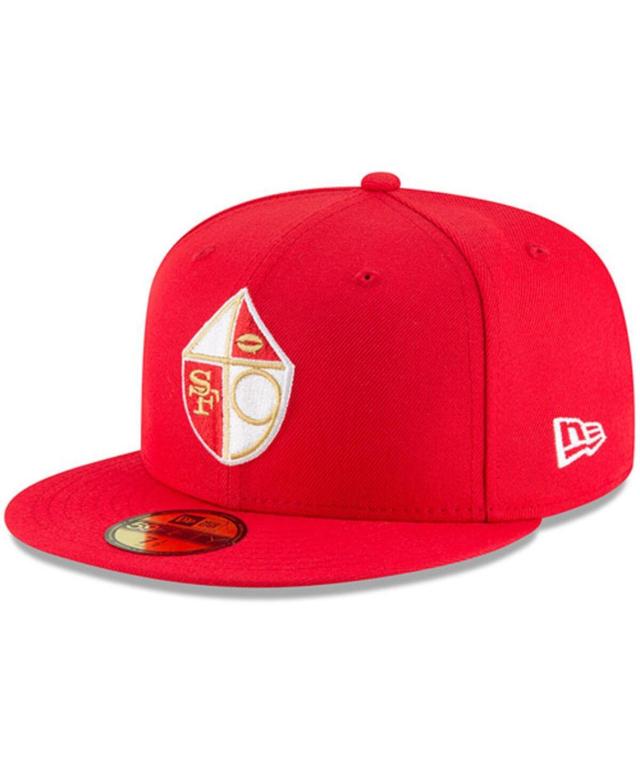 Mens New Era Scarlet San Francisco 49ers Omaha Throwback 59FIFTY Fitted Hat Product Image