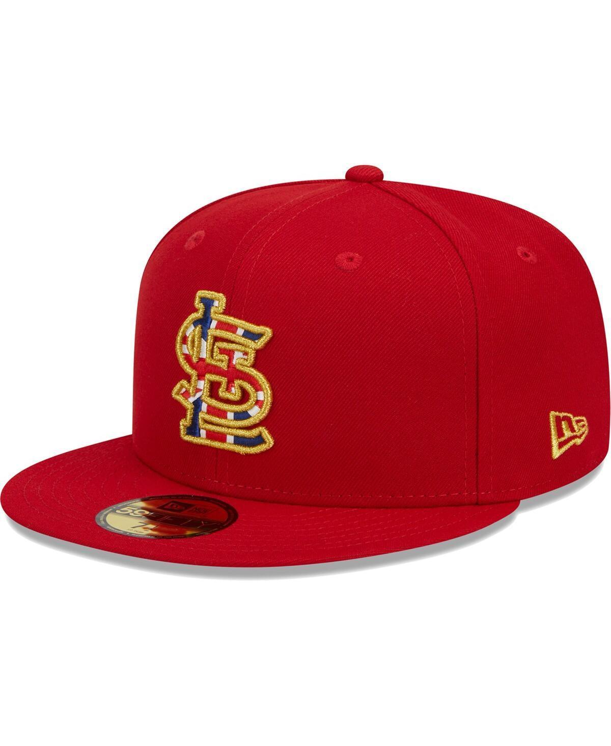 Mens New Era Red St. Louis Cardinals 2023 Mlb World Tour: London Series Flag Fill 59FIFTY Fitted Hat Product Image