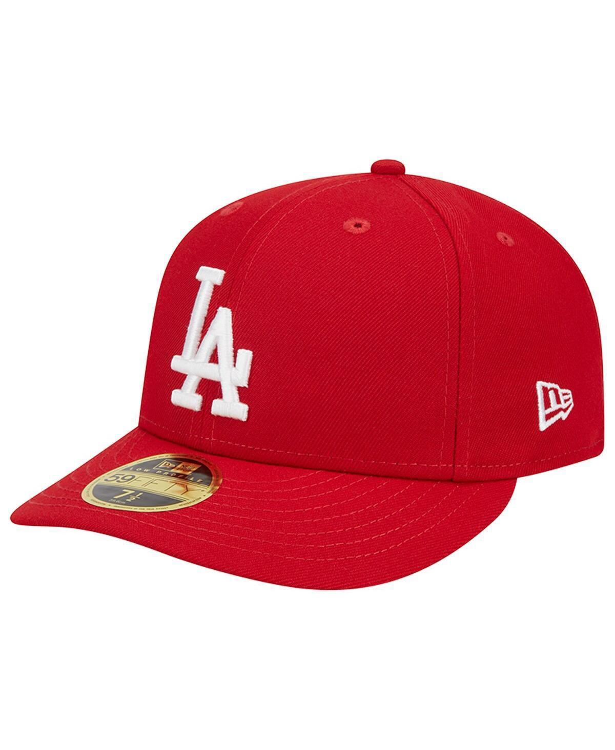 Mens New Era Scarlet Los Angeles Dodgers Low Profile 59FIFTY Fitted Hat Product Image