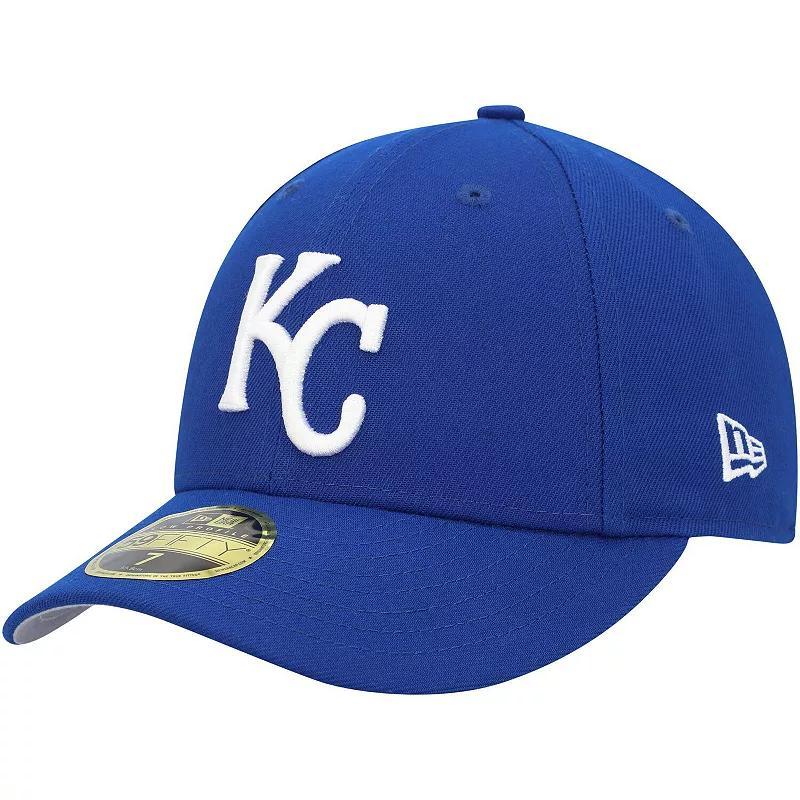 Mens New Era Royal Kansas City Royals White LogoLow Profile 59FIFTY Fitted Hat Product Image