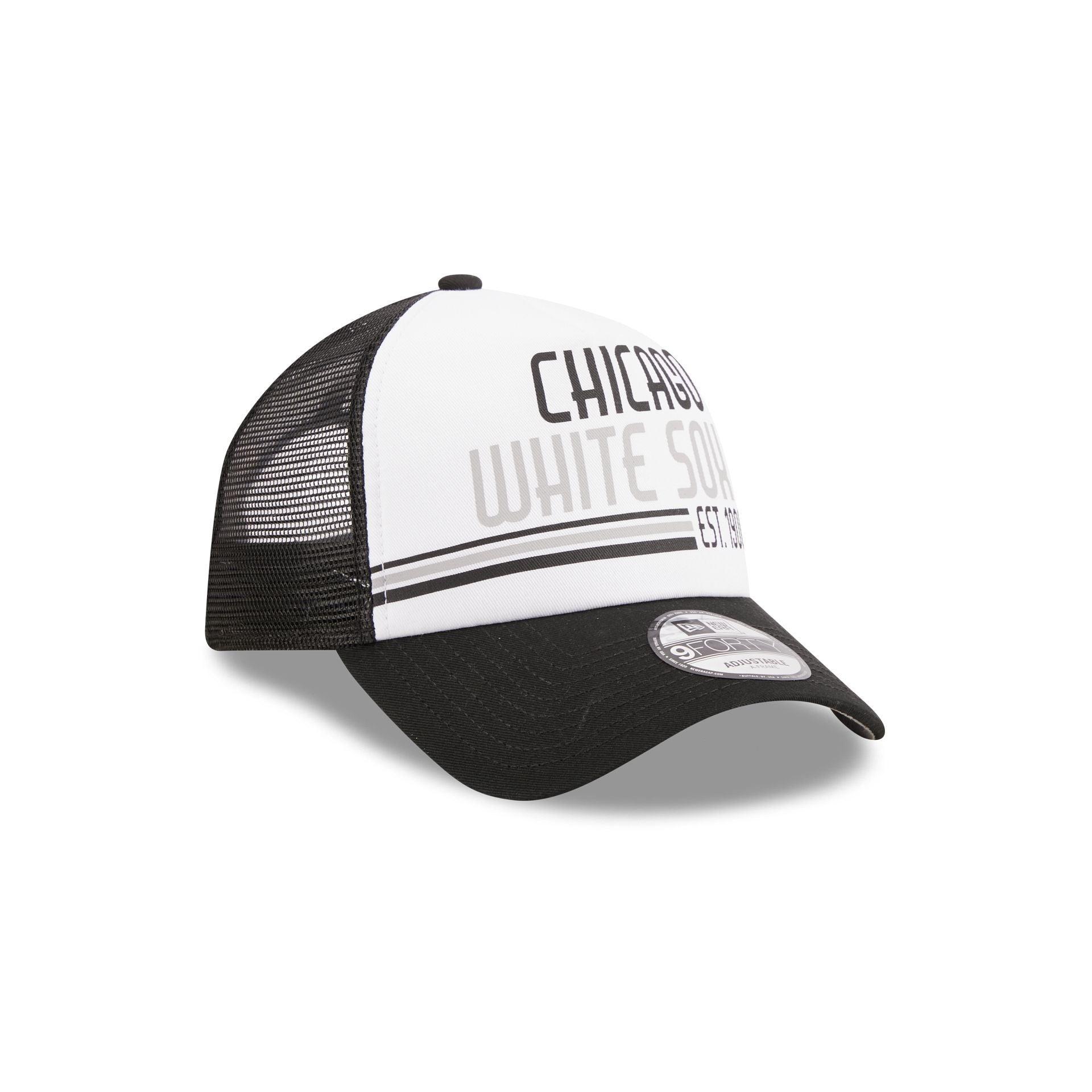 Chicago Cubs White Crown 9FORTY A-Frame Trucker Hat Male Product Image