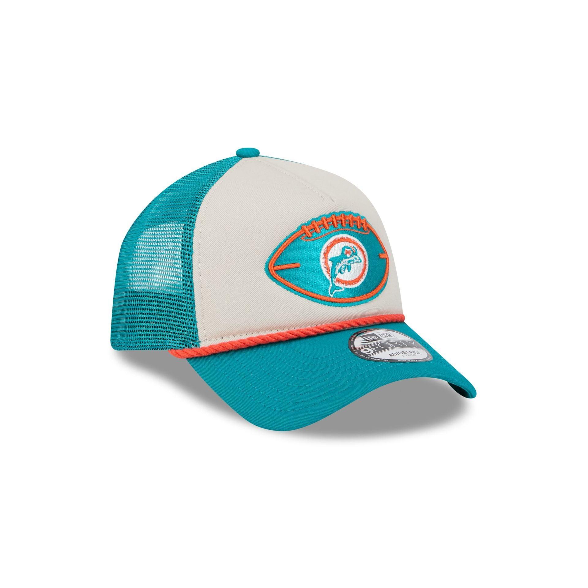 Miami Dolphins 2024 Historic Sideline 9FORTY A-Frame Snapback Hat Male Product Image