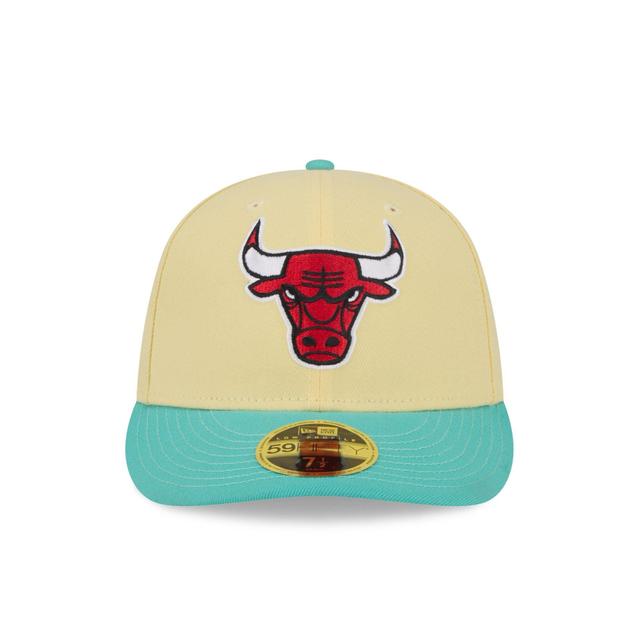 Chicago Bulls Soft Yellow Low Profile 59FIFTY Fitted Hat Male Product Image