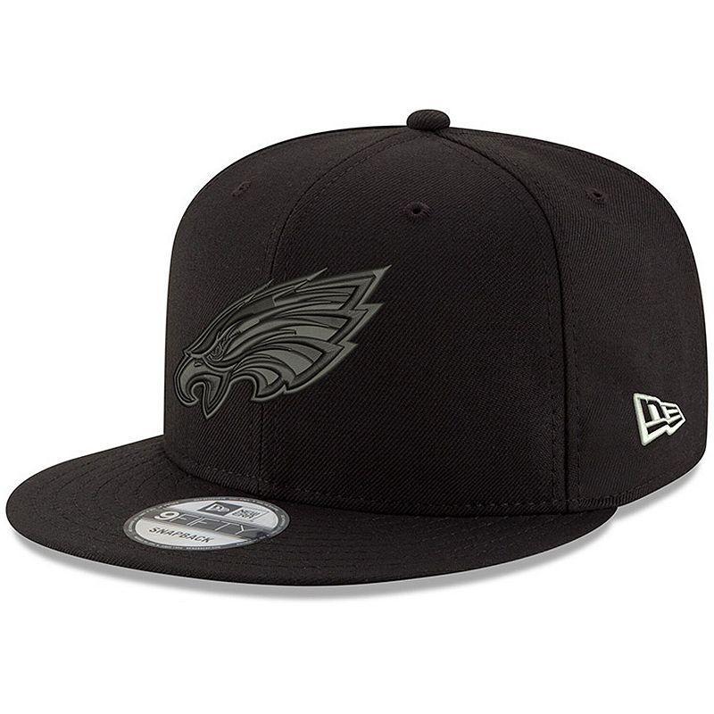 Mens New Era Black Philadelphia Eagles Black 9FIFTY Adjustable Hat Product Image